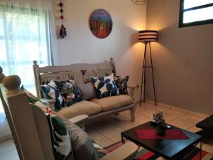 Χώρος καθιστικού στο Casita de madera