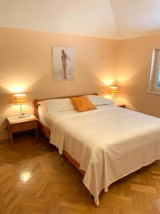 Un pat sau paturi într-o cameră la Villa Mara Promajna