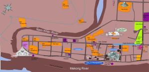 a map of the new meridian triplex at Sala Prabang Hotel in Luang Prabang