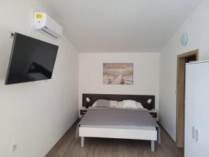 大洛西尼Velký apartmán Sophia (s infrasaunou) č. 1的一间带床和平板电视的卧室 更多28张照片