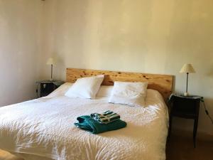 Ένα ή περισσότερα κρεβάτια σε δωμάτιο στο Maison de 4 chambres avec jardin amenage a Naucelles
