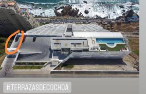 una representación de una casa con vistas al océano en Terrazas de Cochoa, en Viña del Mar