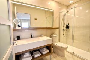 Koupelna v ubytování Hôtel Le Navigateur