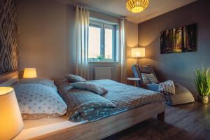 Krevet ili kreveti u jedinici u objektu Apartament VIEW Wisla