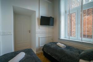 Televízia a/alebo spoločenská miestnosť v ubytovaní Prestige Apartment Rynek Kielce