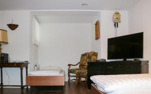 Hotel & Restaurant Sternen Köniz bei Bern的电视和/或娱乐中心