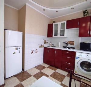 Kuchyň nebo kuchyňský kout v ubytování Apartment in the center of Bender
