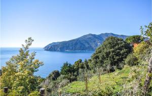 a view of the ocean from a hillside at Beautiful Home In Puntarospo in Litorno