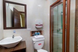 Kylpyhuone majoituspaikassa Hotel La Cumbre