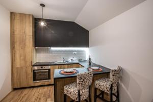Kuchyň nebo kuchyňský kout v ubytování Rest Apartments