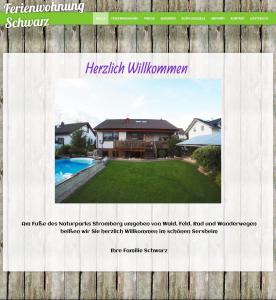 un sitio web para una subdivisión residencial con una imagen de una casa en Ferienwohnung Schwarz, en Sersheim