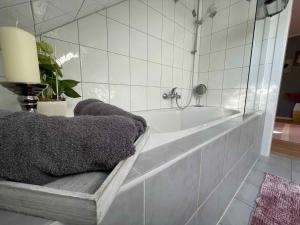 Bathroom sa Apartment in Schauenstein - Franken 40833