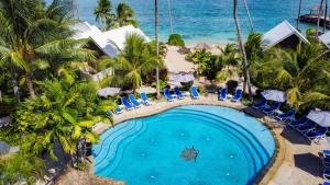 an aerial view of the pool at the resort at Saletoga Sands Resort & Spa in Matatufu