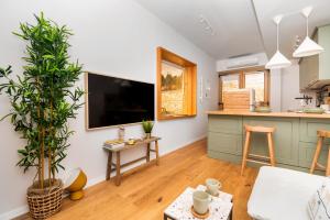 Kuchyň nebo kuchyňský kout v ubytování Apartments Kantunal