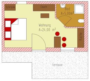 Půdorys ubytování Ferienwohnung Stuimändle