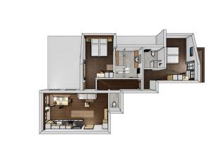 Plán poschodí v ubytovaní Appartements Alexander