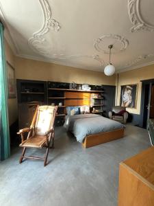 Postel nebo postele na pokoji v ubytování Château de Clemency