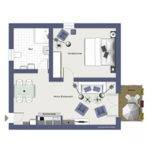 Půdorys ubytování Strandstraße 16 Wohnung 31