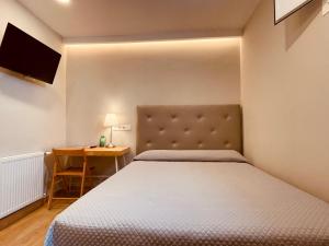 Postel nebo postele na pokoji v ubytování Hostal Patria Madrid