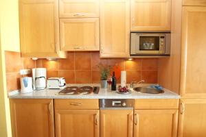 Küche/Küchenzeile in der Unterkunft Meeresblick Wohnung 408