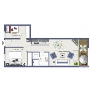 Grundriss der Unterkunft Meeresblick Wohnung 408