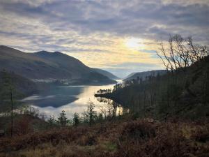 a view of a lake in the hills at Crow Park Hotel in Keswick