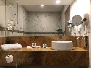 Koupelna v ubytování Sky Inn Hotel - Cancun