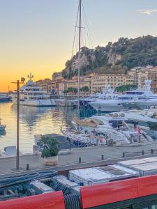 a group of boats docked in a marina at City Résidence Nice in Nice