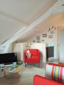Μια τηλεόραση ή/και κέντρο ψυχαγωγίας στο Studio duplex L'Ecole Buissonnière