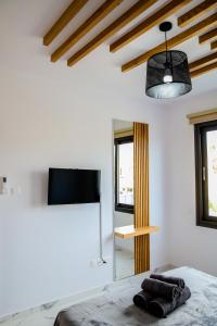 TV a/nebo společenská místnost v ubytování Sea Side Appartment in Kato Paphos