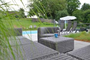 Zahrada ubytování B&B Le Bouchat-Oreille