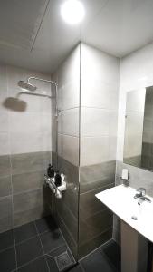 Koupelna v ubytování Hotel Run