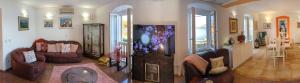 a living room with couches and chairs in a room at Villa Pina Lumbarda in Lumbarda