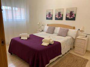 Postel nebo postele na pokoji v ubytování Apartaments Flamingo