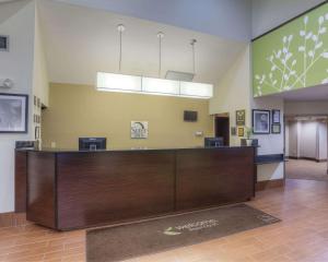 a lobby with a reception desk in a building at Sleep Inn Bryson City - Cherokee Area in Bryson City