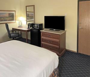 a hotel room with a bed and a television at The Hotel Bemidji in Bemidji