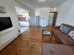 Kuchyň nebo kuchyňský kout v ubytování Apartments Amfora
