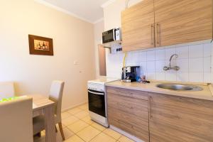 Kuchyň nebo kuchyňský kout v ubytování Thermal Garden Weninger Apartmanok