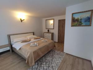 Postel nebo postele na pokoji v ubytování Casa EMY Busteni