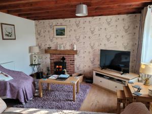 TV a/nebo společenská místnost v ubytování 3 Knocknaha Cottage