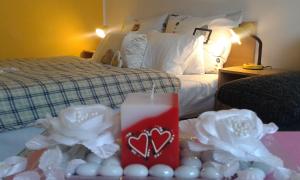 Katil atau katil-katil dalam bilik di Hotel Gól Prostějov