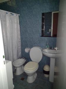 een badkamer met een toilet en een wastafel bij La Casona de Don Salo in Mendoza