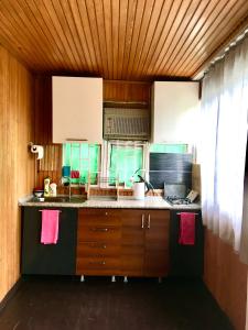 Virtuvė arba virtuvėlė apgyvendinimo įstaigoje Green house in Gonio economy class