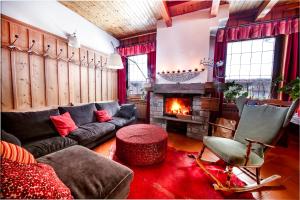 Χώρος καθιστικού στο Albergo Monte Cervino