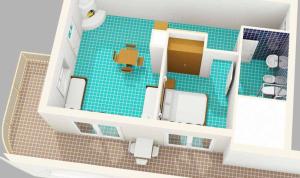 a model of a bathroom in a doll house at Casa Vacanze Elianto in Anzio +173 photos