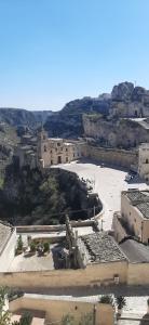 an aerial view of a city with buildings at La casa di Rosy in Matera +12 photos