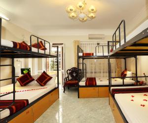 Voodi või voodid majutusasutuse Hanoi City Backpackers Hostel toas
