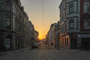 Východ nebo západ slunce při pohledu z apartmánu nebo okolí