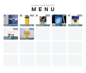 a screenshot of a menu for a menu website at Thanh Tuan Motel in Vinh Hoa