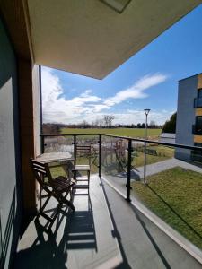 Balkón alebo terasa v ubytovaní Apartament Sosnowy Las